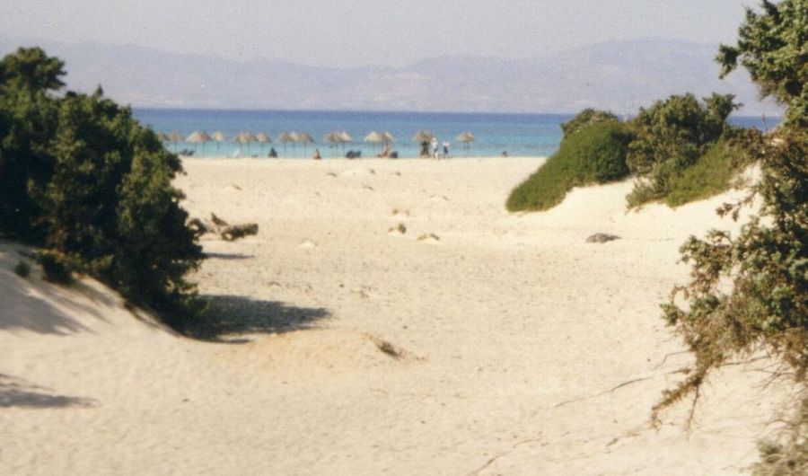 Beach on Chrissi Island off Ierapetra on the Greek Island of Crete