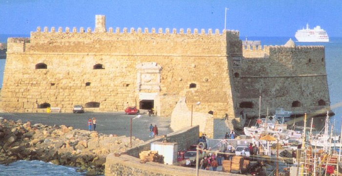 Fortress at Iraklio on Greek Island of Crete
