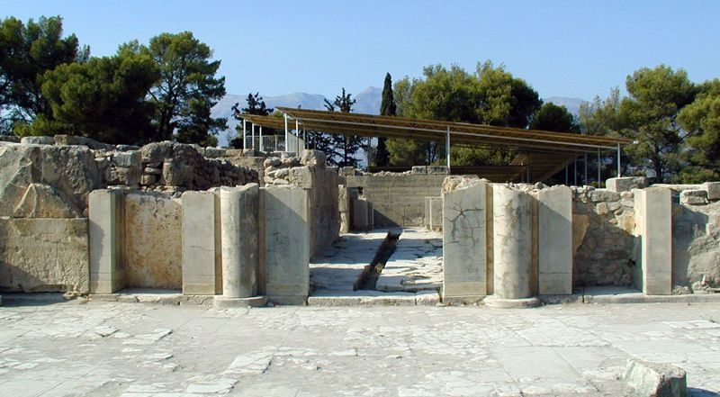 Entrance to Phaistos Palace on the Greek Island of Crete