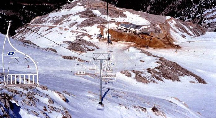 Ski Lift on Mt. Parnassus in mainland Greece