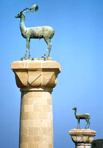 Deer statue on the Greek island of Rhodes