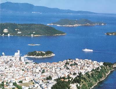 Skiathos Island in the Sporades Islands of Greece