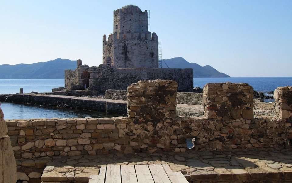Bourtzi at Fortress at Methoni in the Peloponnese of Greece