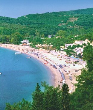 Valtos beach at Parga on the Ionian Coast of Greece