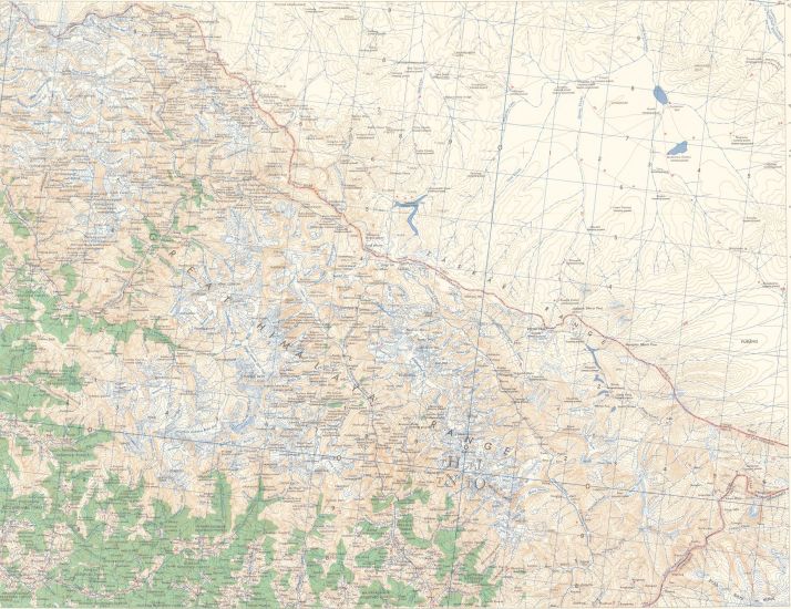 Map of Nanda Devi Region of the Indian Himalaya
