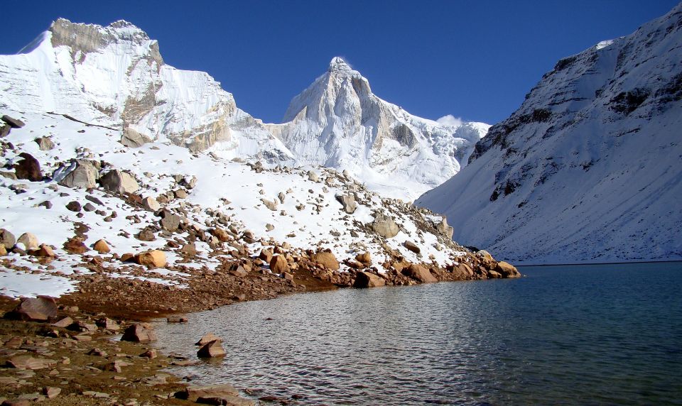 Thalay Sagar above Kedertal Lake in Garwal Himalaya