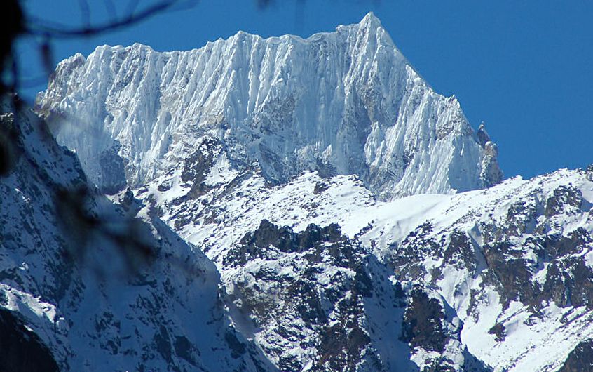 Mount Siniolchu from Yaktang in the Kangchenjunga Region of Sikkim