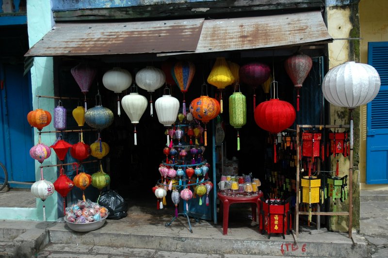 Lantern Shop in Hoi An fishing village in Vietnam