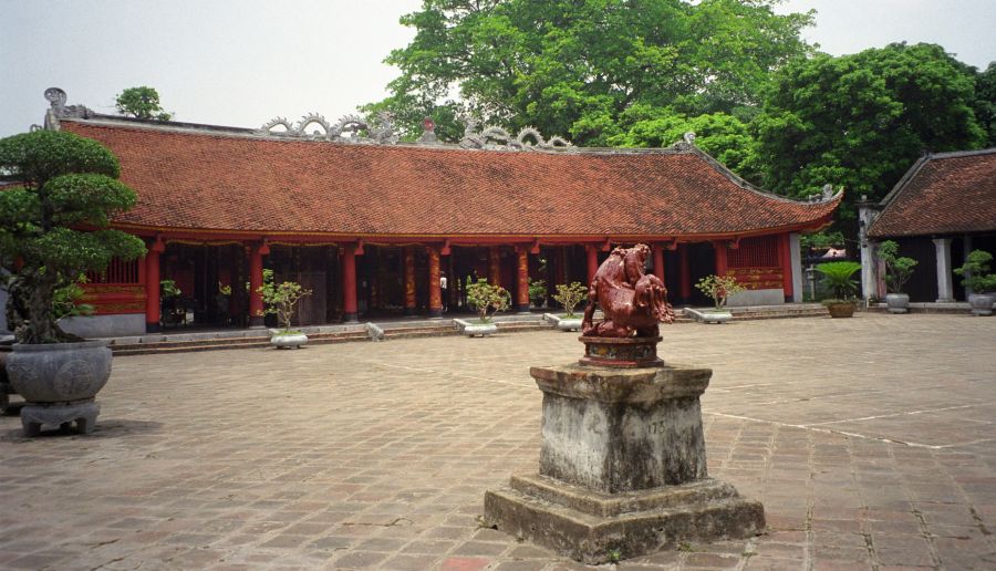 Courtyard in Temple of Literature ( Van Mieu ) in Hanoi