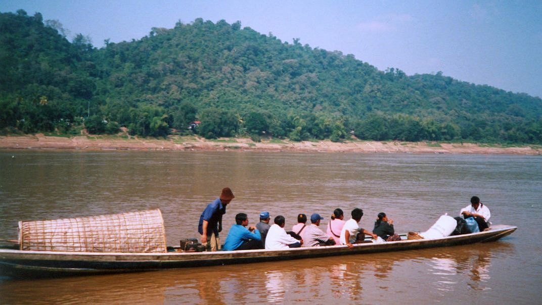 Passenger Ferry on Mekong River at Luang Prabang