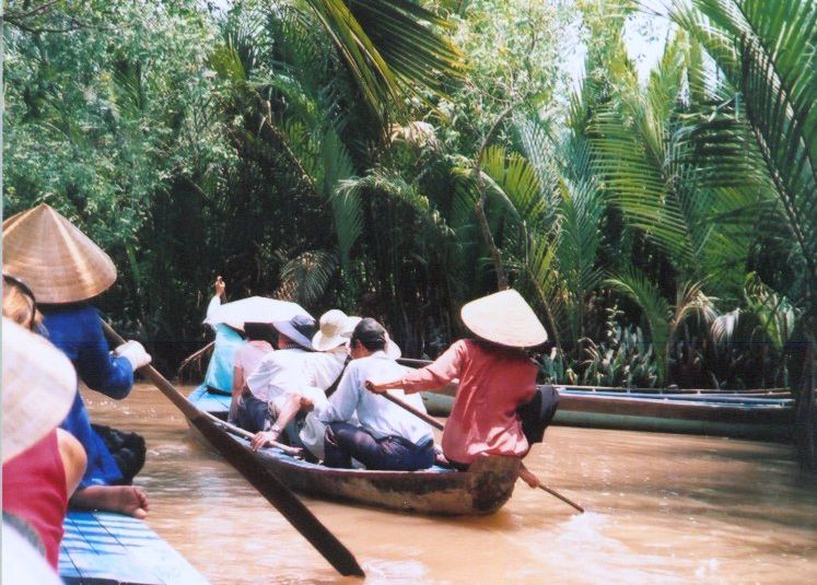 Canoe trip in waterways of Mekong Delta