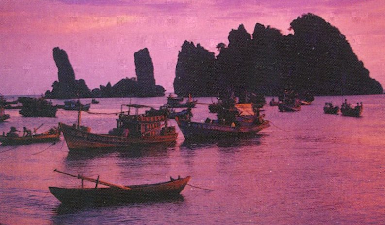 Sunset on Mekong Delta in Southern Vietnam
