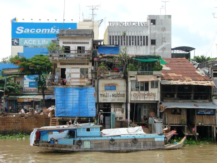 Waterfront at Mytho on the Mekong Delta