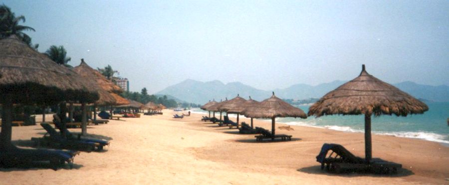 Beach at Nha Trang on the East Coast of Vietnam
