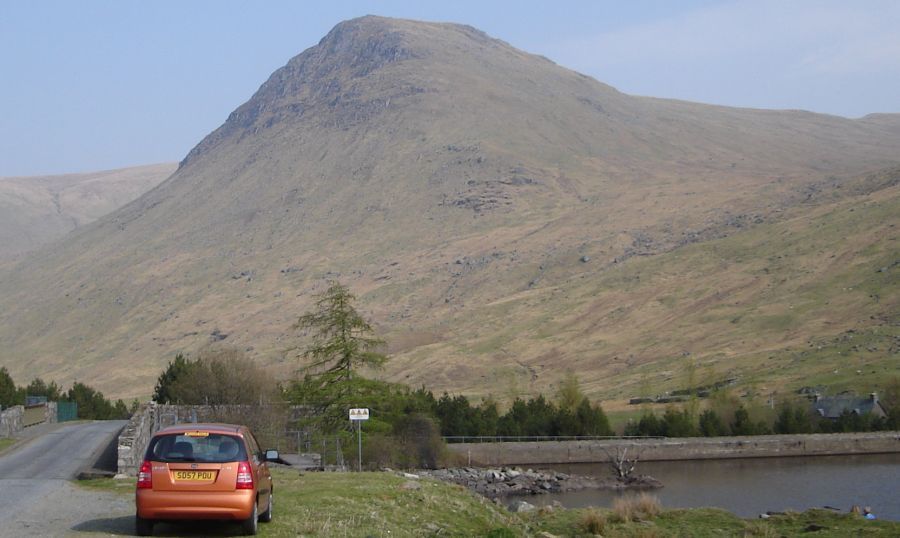 Kia Picanto in Glen Lyon in the Southern Highlands of Scotland