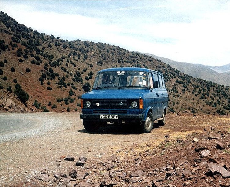 Ford Transit - Ascending Tizi n'Test over the High Atlas in Morocco