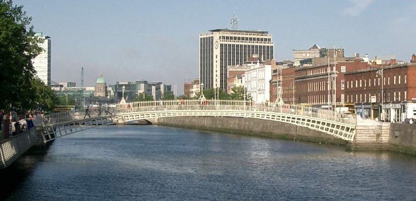 Halfpenny Bridge in Dublin City Centre