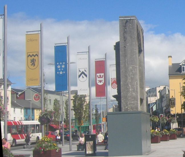 Eyre Square in Galway on West Coast of Ireland