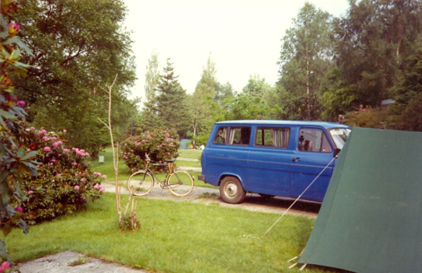 Campsite in Killarney in Southwestern Ireland