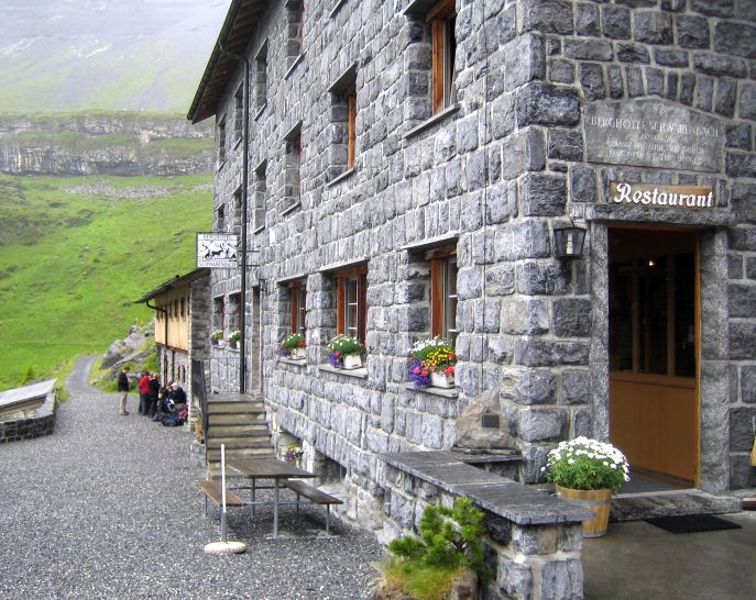 Schwarenbach Hut in the Bernese Oberlands of Switzerland