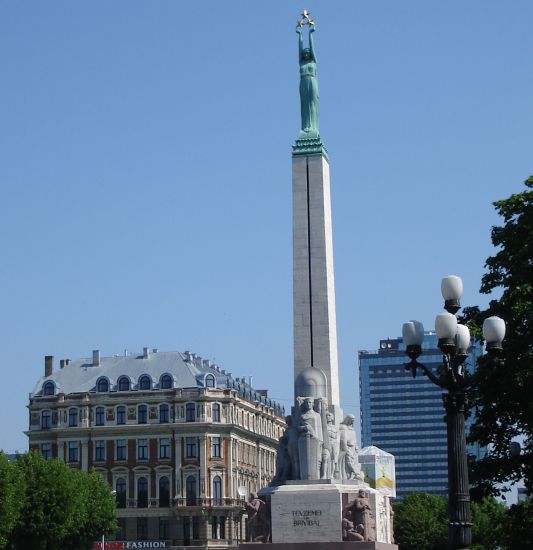 The Freedom Monument in Riga