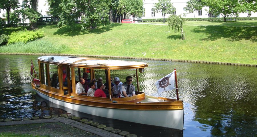 Pleasure Boat on Riga City Canal