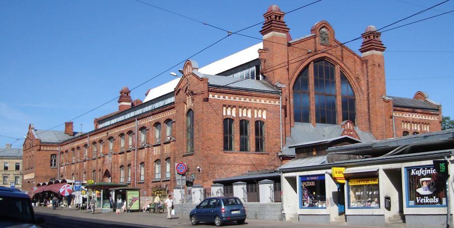 Agenskalns Market Building on the West Side of the Daugava River