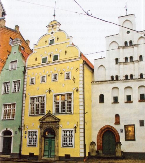 The Three Brothers Buildings in Livu Laukums in Old Riga