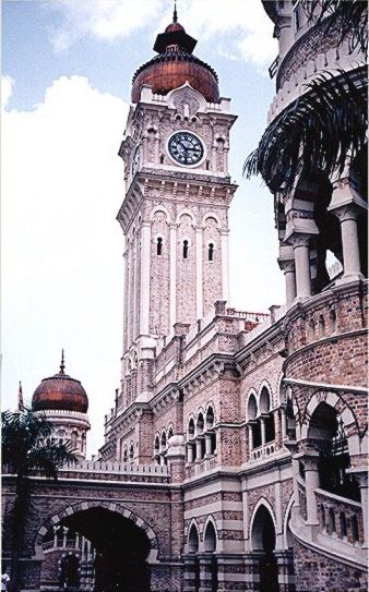 Clock Tower on the Sultan Abdul Samad Building in Kuala Lumpur