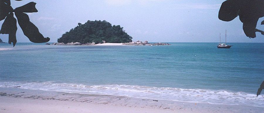 Pulau Pangkor Laut from Pasir Bogak on Pulau Pangkor off Peninsular Malaysia