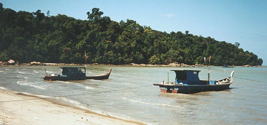 Boats at Batu Ferringhi on Pulau Penang