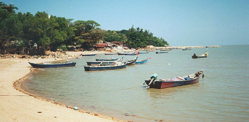 Beach and Boats at Tanjung Bungah on Pulau Penang