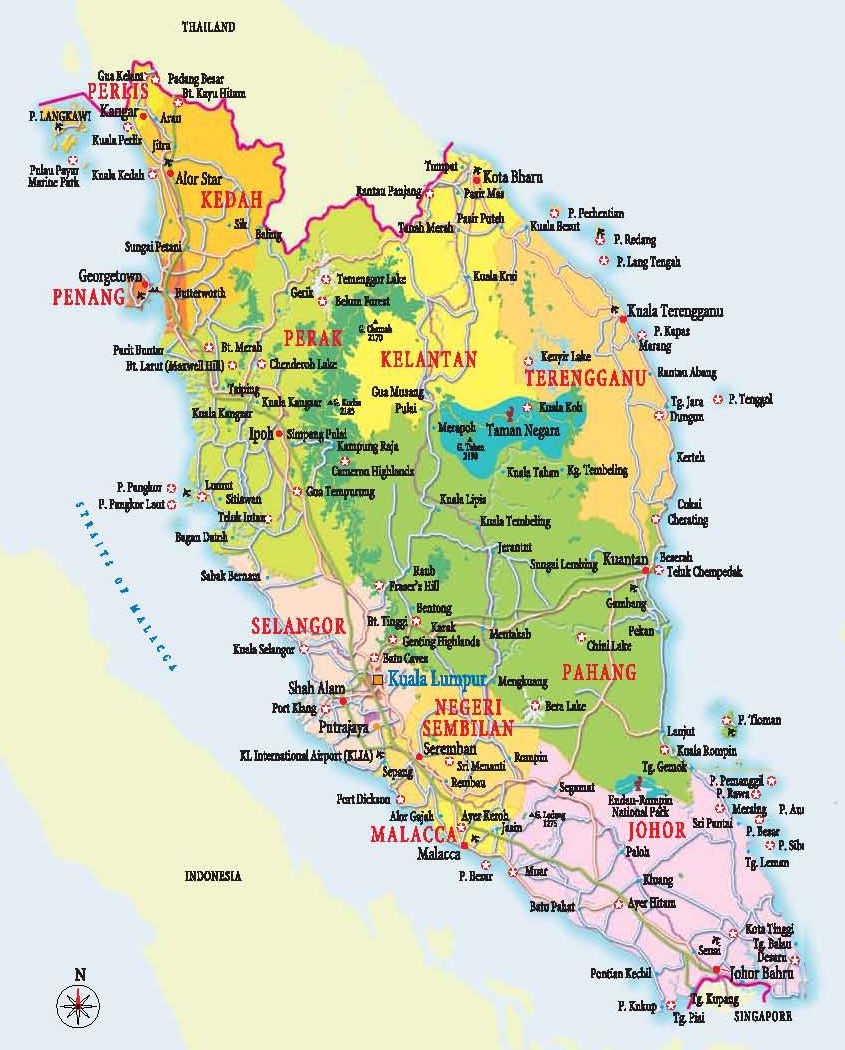 Malaysia peninsula Malaysia consists