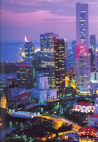 Singapore illuminations at night
