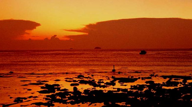 Sunset on Tioman Island in Western Malaysia