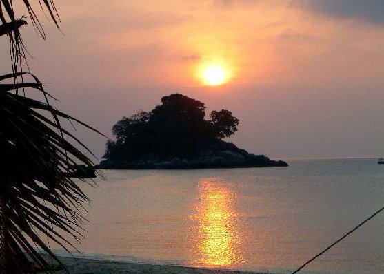 Sunset on Tioman Island in Western Malaysia