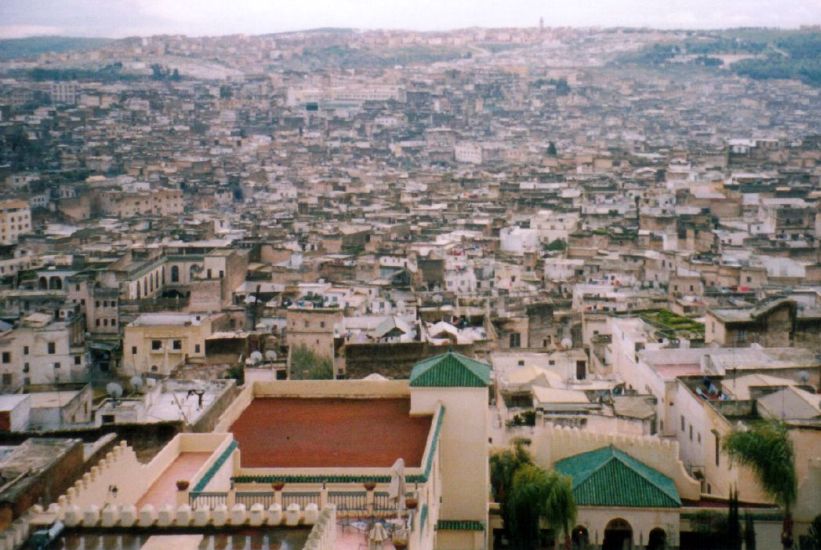 Aerial view of Fez in Morocco