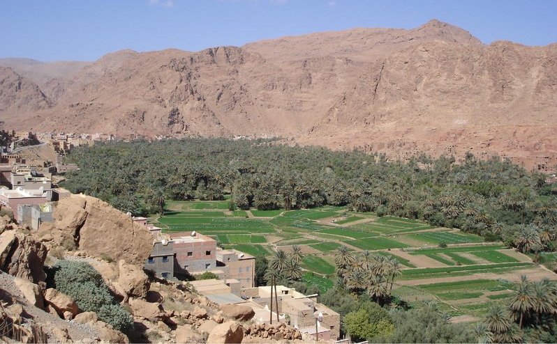 Tinerhir oasis and the Middle Atlas in sub-sahara Morocco