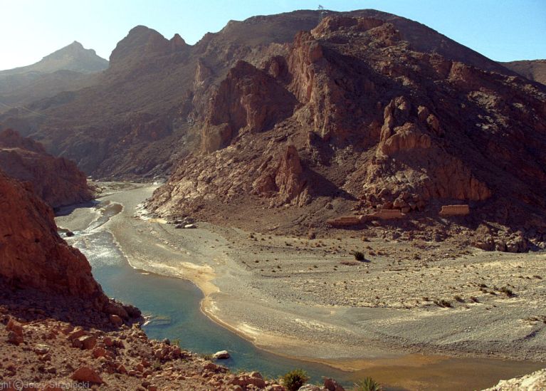 Ziz River Valley in the sub-sahara of Morocco