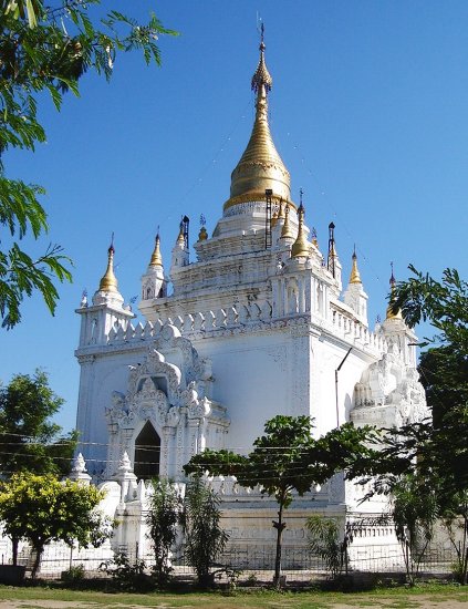 Temple at ancient city of Amarapura near Mandalay in northern Myanmar / Burma