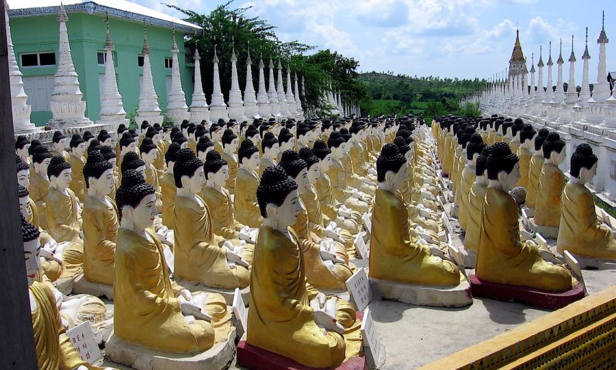 Buddha Icons at Aung Setkya Paya at Monywa in northern Myanmar / Burma