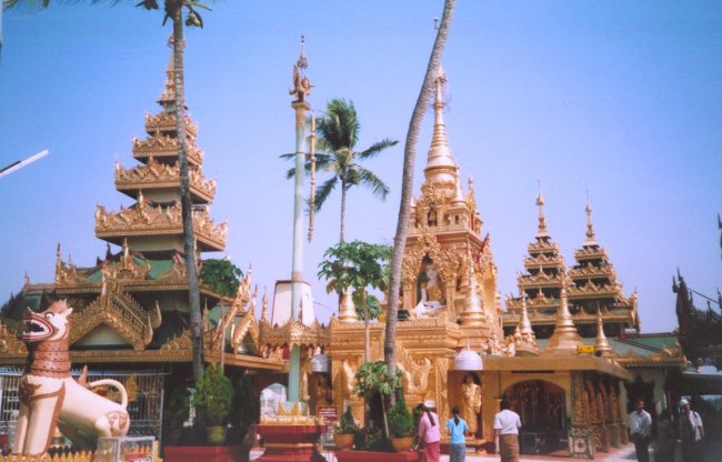 Burmese-style Temples at Yele Paya at Kyauktan in Myanmar ( Burma )