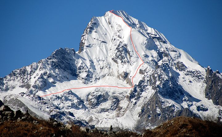 Ascent Route on Naya Kanga ( Ganja La Chuli ) Trekking Peak
