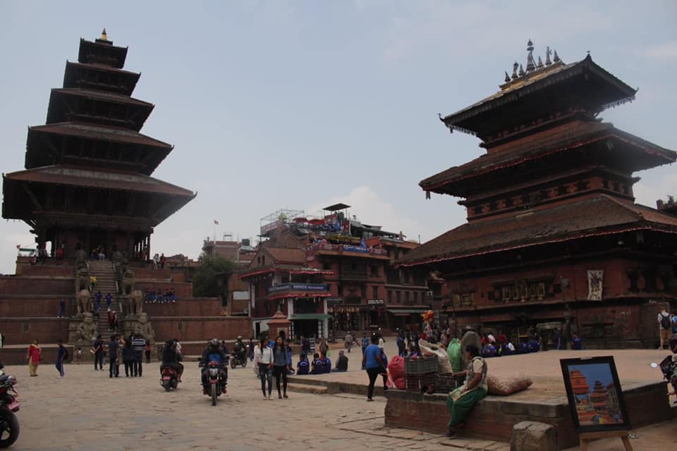 Durbar Square in Bhaktapur in Kathmandu Valley of Nepal