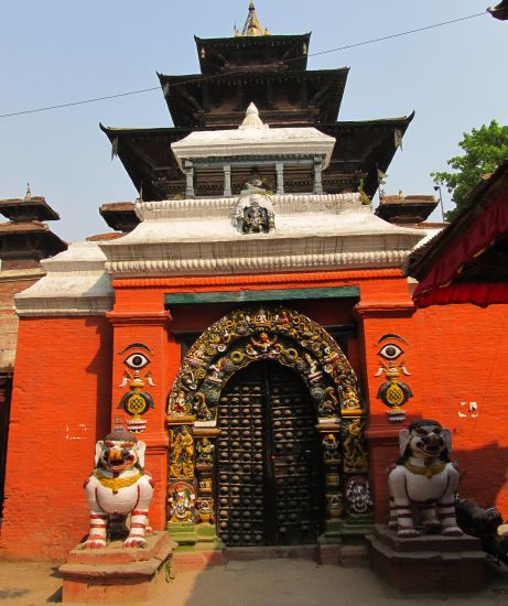 Ornate Temple Gates in Patan