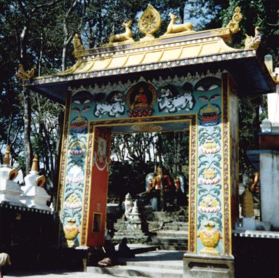 Ornate Gates at Swayambunath in Kathmandu
