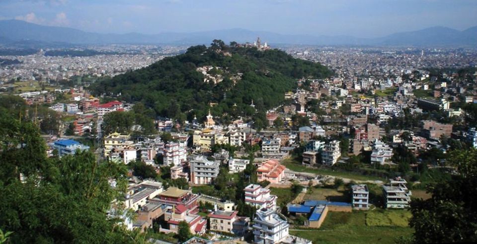 Swayambunath ( the "Monkey Temple " ) above Kathmandu