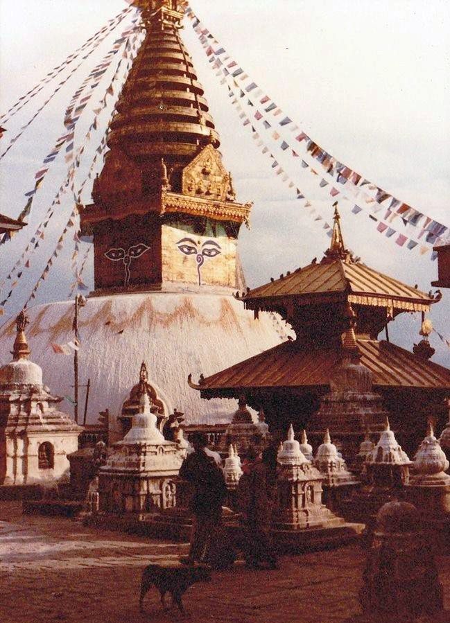 Swayambunath ( the "Monkey Temple" ) in Kathmandu