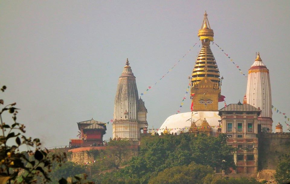Swayambunath ( the "Monkey Temple " ) in Kathmandu