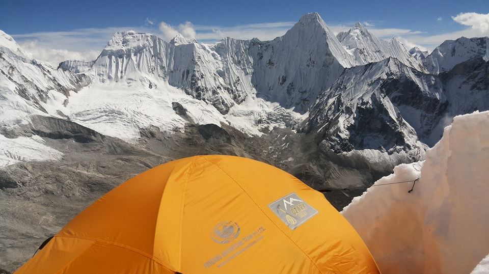 View from high camp on Ama Dablam